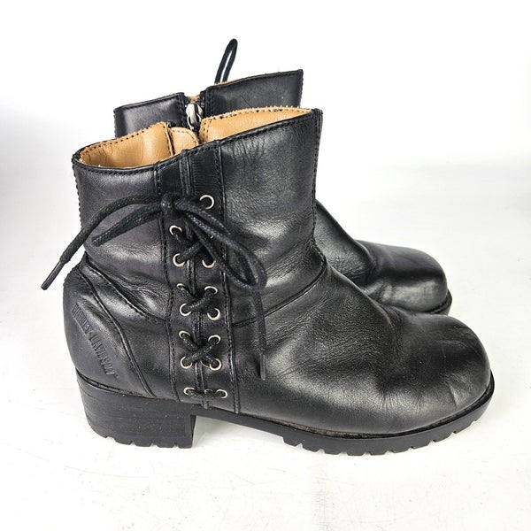 Harley Davidson Women's Size 7.5 Adriana Side Lace-Up Motorcycle Boot 84386