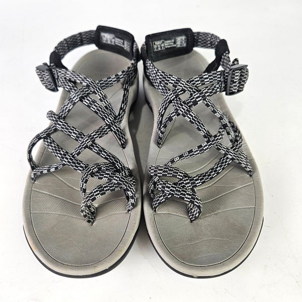 Viakix Walking Hiking Adjustable Sandals Black Gray Women's Size 8