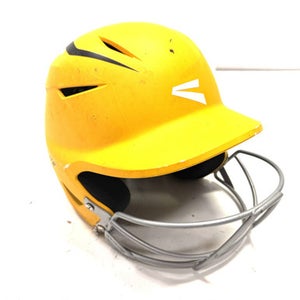 Used Easton ELITE X 6 1/2-7 1/8 Batting Helmet w/Mask Yellow One Size 11860-S000294411