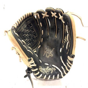 Used Rawlings HOH PRO120SB-3BW BB/SB Glove RH Throw Black 12" 11860-S000294406