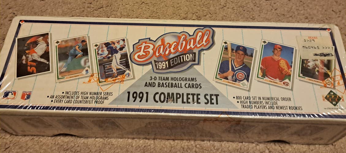 1991 Upper Deck baseball cards - complete 800 card set UNOPENED