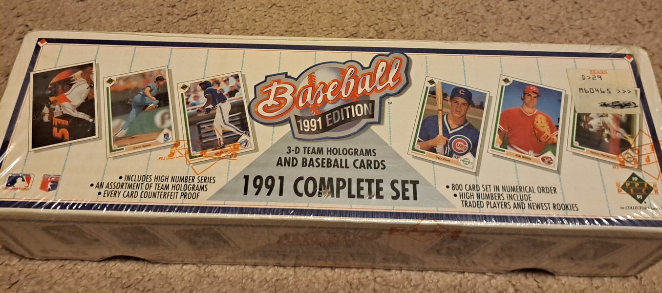 1991 Upper Deck baseball cards - complete 800 card set UNOPENED