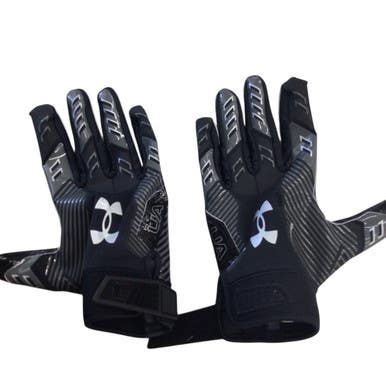 Used Under Armour FOOTBALL GLOVES FB Gloves Black LG 11760-S000078915