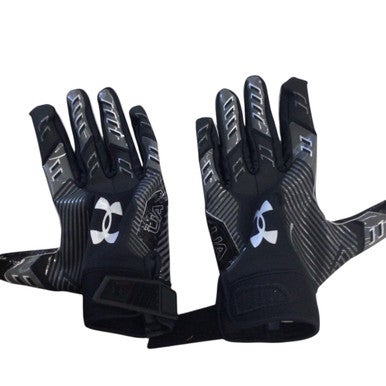Used Under Armour FOOTBALL GLOVES FB Gloves Black LG 11760-S000078915
