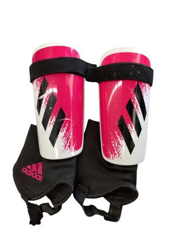 Used Adidas Soccer Shin Guards Adult Pink LG 11760-S000078886