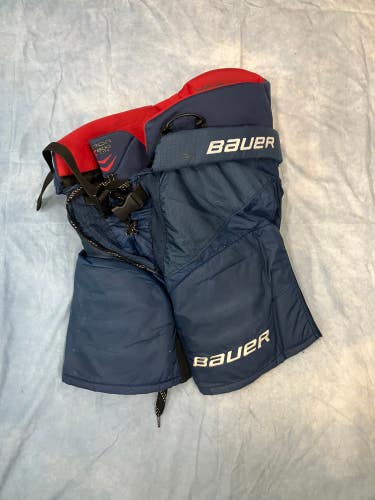 Blue Junior Medium Bauer vapor x800 lite Hockey Pants (Used)