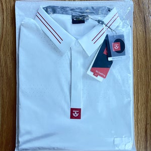 Air Golfing white polo shirt men's XXL. wz tags. Stretchy.