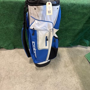White & Blue Men's Cobra Golf Cart Bag (Used)