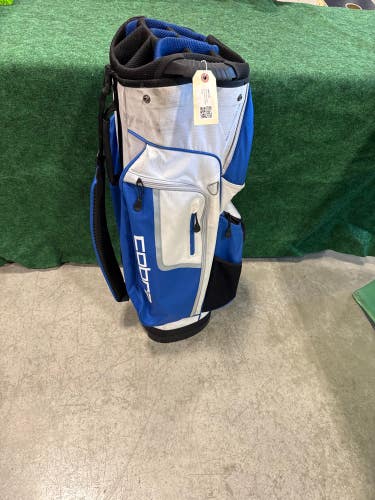 White & Blue Men's Cobra Golf Cart Bag (Used)