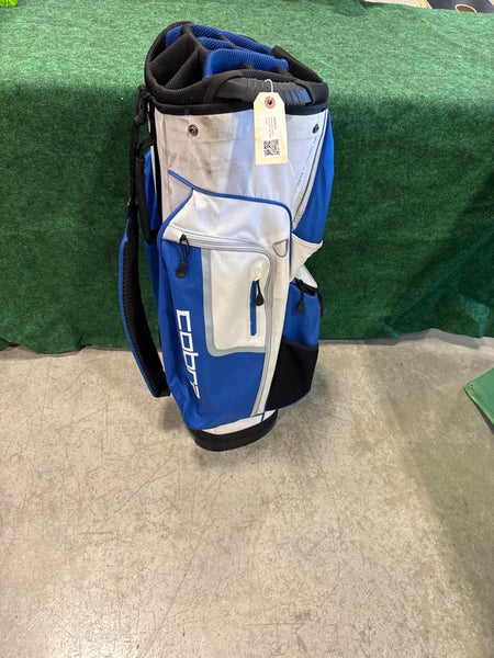 White & Blue Men's Cobra Golf Cart Bag (Used)