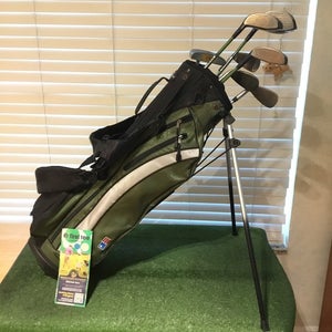 USKG WT-15 Juniors Full Set (D, 3W, 4H, 6i, 8i, PW, Putter) UL57 & Stand Bag