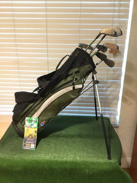 USKG WT-15 Juniors Full Set (D, 3W, 4H, 6i, 8i, PW, Putter) UL57 & Stand Bag