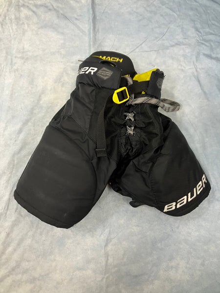 Black Youth Small Bauer Mach Hockey Pants (Used)