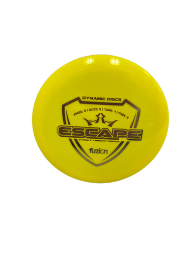 Used Dynamic Discs FUZION ESCAPE Disc Golf Driver Yellow 172g 11692-S000138874