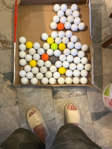 Lot Of 79 Used and New lacrosse balls(mixed)
