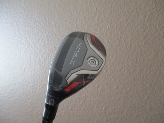 NEW LEFT HAND TAYLORMADE STEALTH PLUS 22* #4 RESCUE HYBRID PJX HZRDUS SMOKE RDX 70 REGULAR FLEX + HC