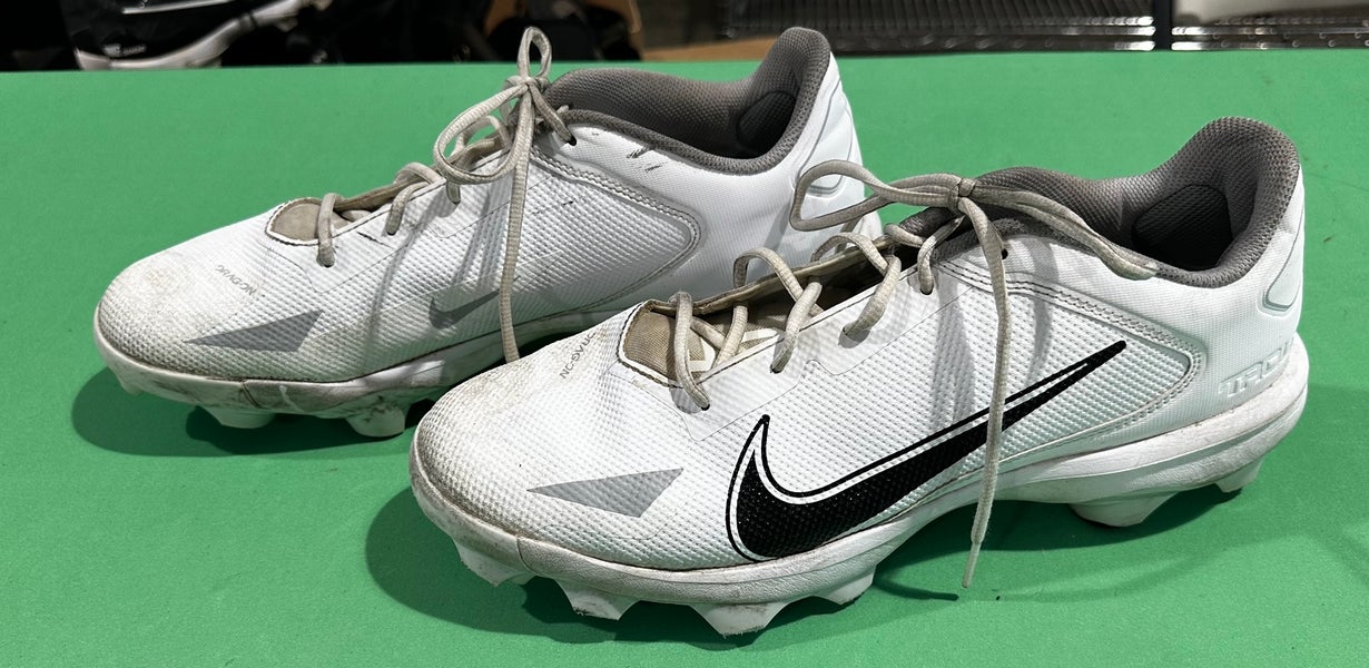 White Men's Size M 12.0 (W 13.0) Adult Nike Force Trout 8 Pro MCS Low Top Footwear Molded Cleats (Us