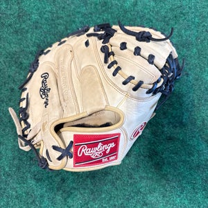 Blonde Rawlings Gold Glove Elite RH Catcher's Baseball Glove 32" (Used)