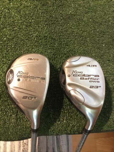 King Cobra Baffler & DWS Hybrids Set (3H & 4H)Regular Aldila 65g Graphite Shafts
