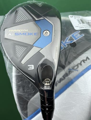 Callaway Paradym Ai Smoke Rescue 3-Hybrid 3H 18* Regular Flex Cypher Sixty NEW!