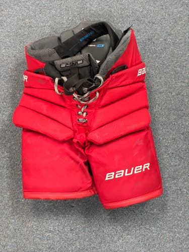 Red Intermediate Medium Bauer Elite Hockey Goalie Pants (Used)