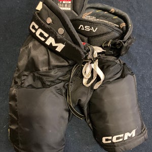 Black Junior Medium CCM Tacks AS-V Hockey Pants (Used)