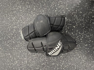 Used Brine CLUTCH ELITE Lacrosse Arm Pads/Guards Black LG 11849-S000029657