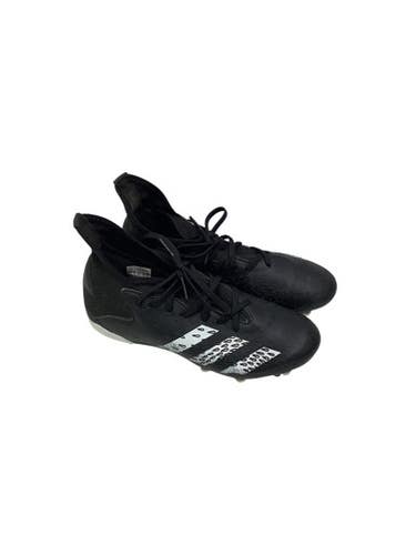Used Adidas PEDATOR Soccer Cleats Black And White Junior 03.5 11347-S000251340