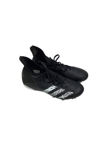Used Adidas PEDATOR Soccer Cleats Black And White Junior 03.5 11347-S000251340