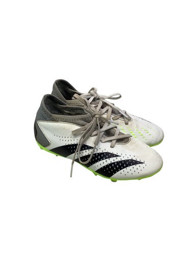Used Adidas PREDATOR ACCURACY Soccer Cleats White And Optic Yellow Junior 03 11347-S000251321