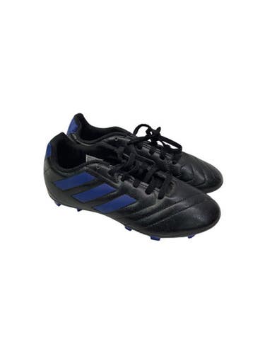 Used Adidas GOLETTO Soccer Cleats Black And Royal Blue Junior 02.5 11347-S000251320