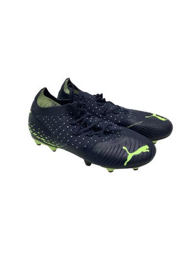 Used Puma FUTURE Z Soccer Cleats Navy Blue And Lime Junior 02.5 11347-S000251317