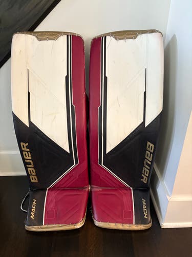 2022 Large Bauer MACH Goalie Leg Pads Pro Stock (Used)