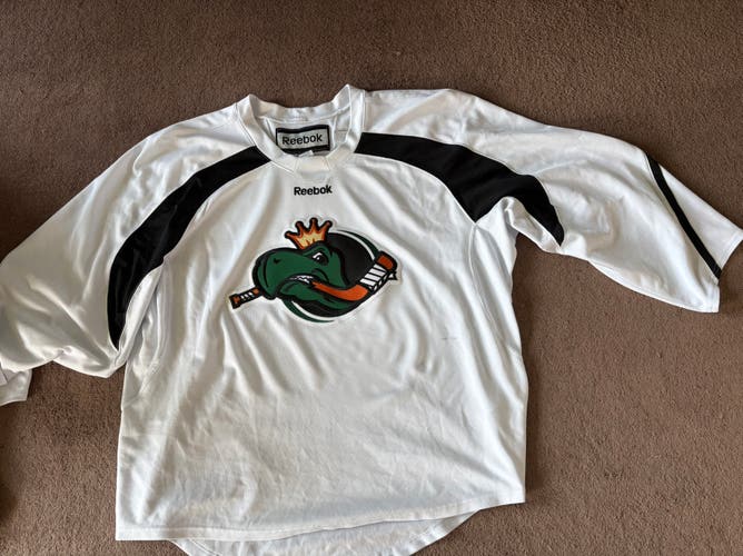 White Goalie Cut Men's Reebok Riverkings Jersey