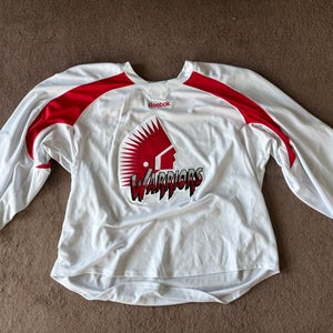 White Goalie Cut Men's Reebok Moose Jaw Warriors Jersey