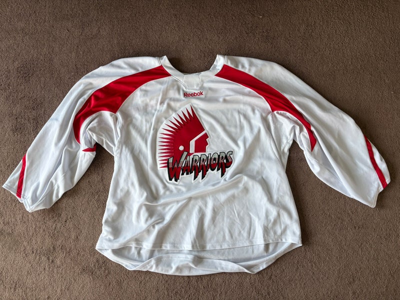 White Goalie Cut Men's Reebok Moose Jaw Warriors Jersey