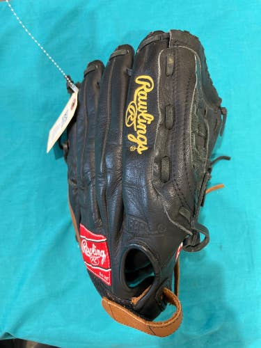 Black Rawlings Renegade RH Outfield Baseball Glove 12.5" (Used)