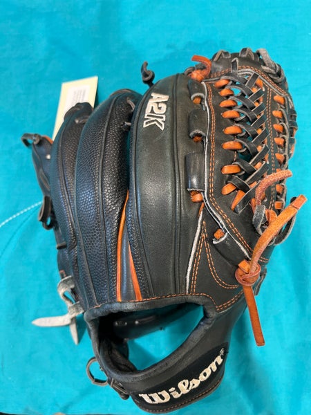 Black Wilson A2K RH Infield Baseball Glove 11.75" (Used)