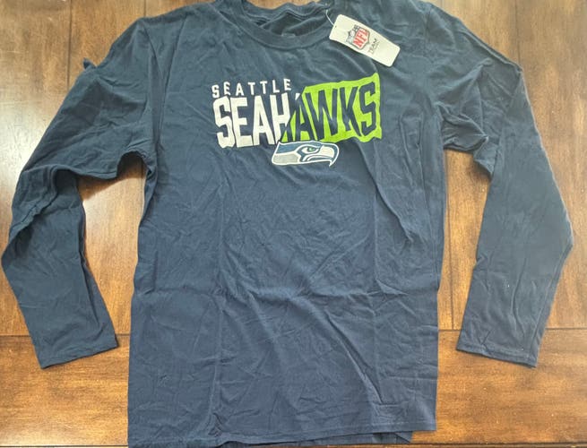 Seattle Seahawks Long Sleeve Graphic T-Shirt Adult Large NWT