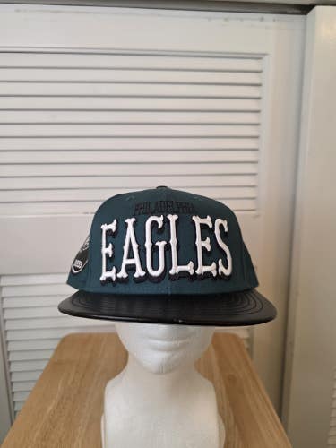 NWS Philadelphia Eagles Wordmark New Era 9fifty Hat M/L NFL