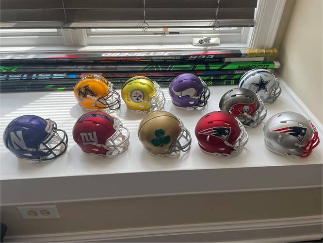 Lot/Bulk of Mini Helmets (Hockey and Football)