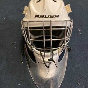 White Junior Bauer 930 Goalie Mask (Used)