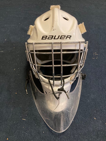 White Junior Bauer 930 Goalie Mask (Used)