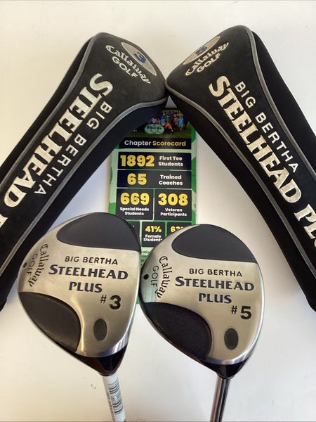 Callaway Big Bertha Steelhead Plus Fairway Woods Set 3 & 5 With Steel Shafts