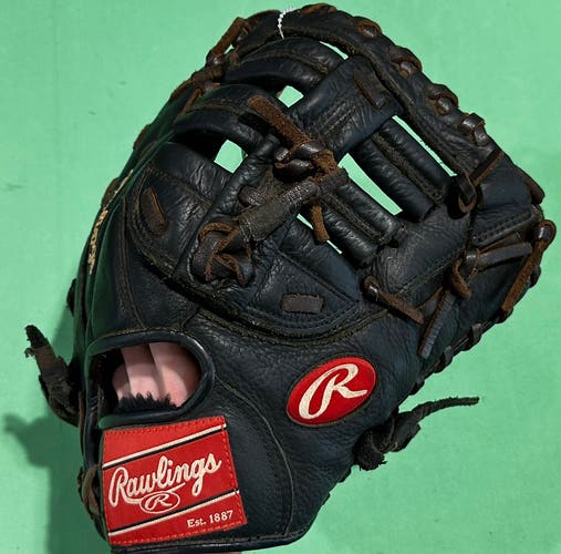 Black Rawlings Highlight Series RH First Base Baseball Glove 11.5" (Used)