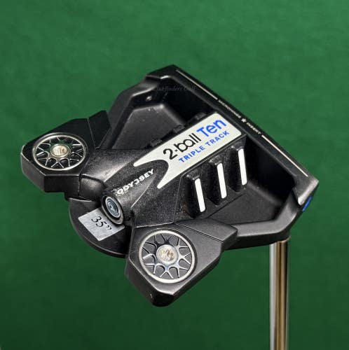 Odyssey 2-Ball Ten S Triple Track 35" Slant-Neck Mallet Putter W/Stroke Lab & HC