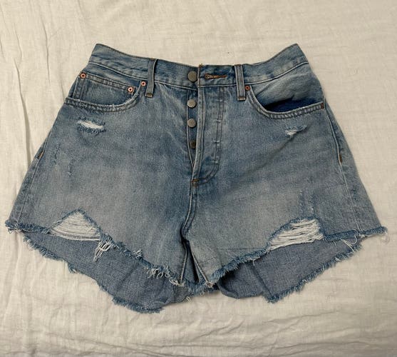 Stylish Blue Denim Forum Women Shorts, size 27/S