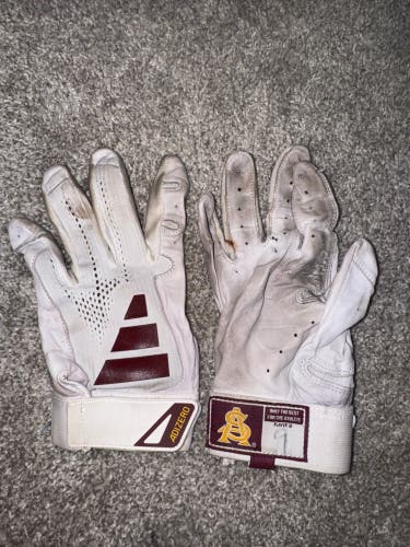 Custom Arizona State Game Used Baseball Batting Gloves