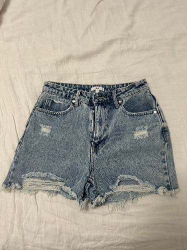 Denim Distressed BP Women Shorts, size 27/S