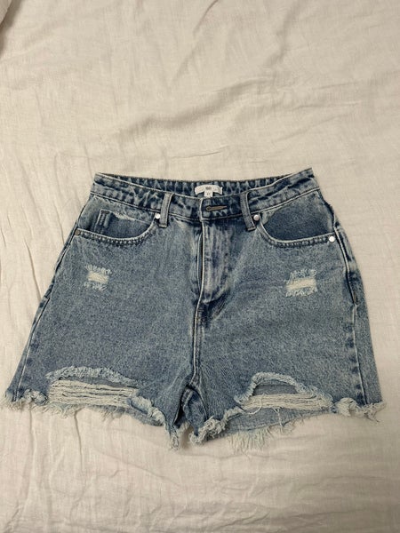 Denim Distressed BP Women Shorts, size 27/S